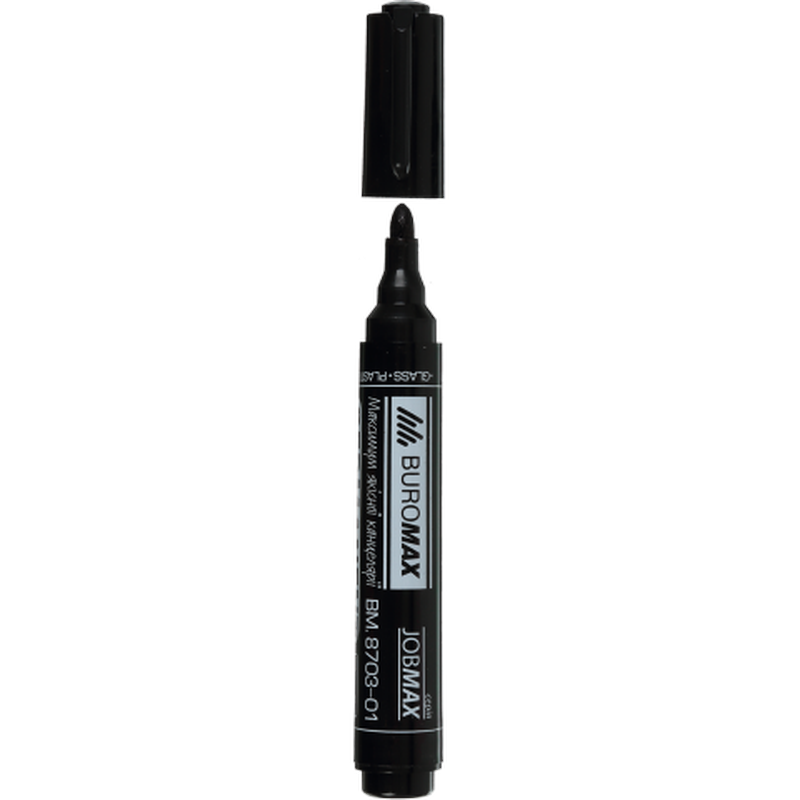 Маркер BUROMAX Jobmax перманентний (BM.8703-01), чорний